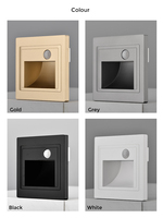 Lampe murale à LED à détecteur de mouvement pour marches d'escalier encastrée pour la maison, le bureau, en aluminium, 1W, blanc, noir, or, gris, design moderne