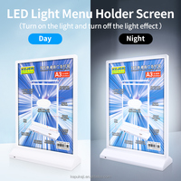 Kejea Espositore Luminoso a LED Ricaricabile a Forma di T A3 per Pubblicità, Cambio Rapido Poster per Menu di Ristoranti, Bar e Caffè