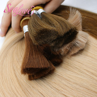 Extensions de cheveux lisses et soyeux en gros, cheveux vierges Remy sans trame, extensions de cheveux humains en vrac à double trame, sans trame machine