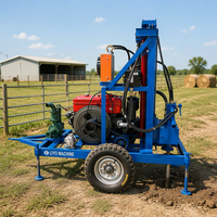 Foreuse hydraulique rotative diesel compacte Liyo avec boîte de vitesses, pour forage de puits, portable, profondeur max. 200 m, pour usage agricole et de construction