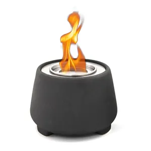 NEW design Ceramic Tabletop Fire Pit Mini Fire Pit Rubbing Alcohol Personal Smores Fireplace Smokeless Flame Ceramic Fire