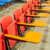 Chaises pliantes Avant Sports pour sièges de stade, chaises d'arène à niveaux fixes avec accoudoirs personnalisables, tablette d'écriture et porte-gobelet