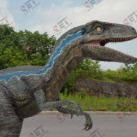 Statue de dinosaure Velociraptor grandeur nature CET DINO, sculpture de Raptor, modèle de dinosaure pour parc d'attractions, costumes de dinosaures personnalisés