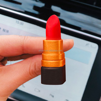 Diffuseur de parfum pour voiture en plastique solide, motif Lèvres Rouges Diamant, fixation sur grille d'aération, évaporation naturelle, intérieur tendance