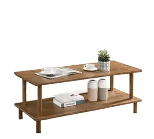 लिविंग रूम फर्नीचर के लिए अनुकूलित लकड़ी की चाय कॉफी टेबल, लक्जरी आंतरिक फर्नीचर फैंसी ओक ऐश रबर गोल लकड़ी की मेज