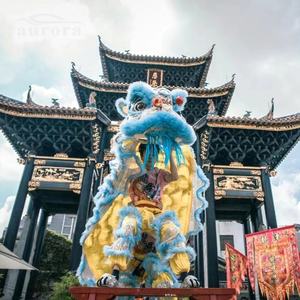 Costume de danse du lion chinois traditionnel pour adultes, en laine pelucheuse Shengchi, pour spectacles sur scène, festivals et événements personnalisés du Nouvel An chinois - Product Image 3