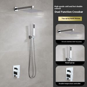 Venta caliente 2 funciones 8/10 pulgadas conjunto de traje de cabezal de ducha cascada oculta juego de ducha completo sin comentarios todavía 3 vendido - Product Image 6