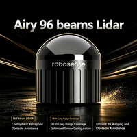 96 Beams RoboSense Airy Digital LiDAR Sensor 3D Hemisferikal Ultra-Wide FOV Jangkauan 30m 10Hz untuk Pemetaan SLAM Robotik Otonom