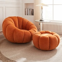 Canapés de style minimaliste, meubles de salon, fauteuils de salon, meubles d'intérieur modernes, canapé en forme de citrouille