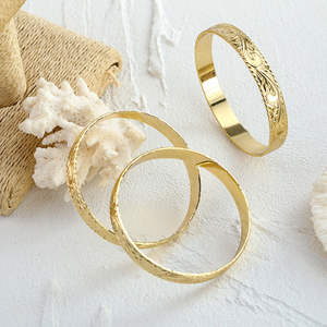 Hawaiian Jewelry Wholesale Luxury New Hot Selling Gold Plated <strong>Copper</strong> <strong>Bangles</strong> Jewelry Women Wholesale - Product Image 4