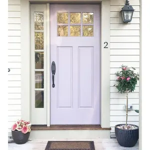 Modern design outdoor painting front exterior wooden door waterproof and noise reduce composite door