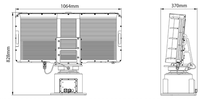 Sistema Antidrones UUUFLY ES-R226-6000X, Radar de Seguridad Perimetral, Banda X, Duradero para Interiores/Exteriores
