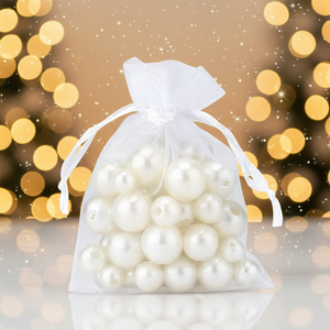 Envío Rápido, Bajo MOQ, <span class=keywords><strong>Bolsas</strong></span> de <span class=keywords><strong>Organza</strong></span> Blancas con Cordón para Regalos, Joyería, Cosméticos, en Tamaños 7x9, 9x12, 13x18, 20x30, 30x40, 40x60 - Product Image 5