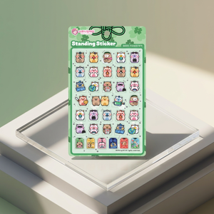 [Sowony Playground] Standing <b>3D</b> Pop PVC <b>Stickers</b> Lucky Capybara Charm Cute Animal Cartoon UV Printed <b>Sticker</b> Sheet for Diary - Product Image 1