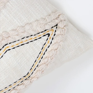 Tufted Geometric Cushion <b>Cover</b> Decorative <b>Throw</b> Pillow <b>Cover</b> Lace Trim Look <b>Sofa</b> Hotel Home Decor - Product Image 4