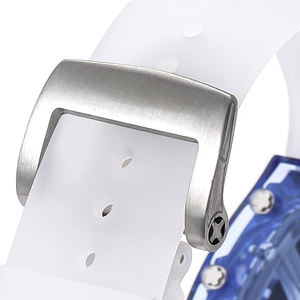 Montre squelette haut de gamme personnalisable avec boîtier transparent, mouvement suspendu et verre de haute dureté - Product Image 6