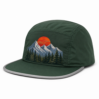 Gorra Clásica Personalizada con Logotipo Bordado a Color, Gorra de 5 Paneles de Nailon Impermeable para Hombre y Mujer, Gorra de Visera Plana para Viajes y Deportes