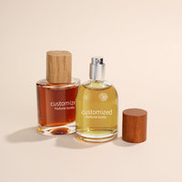 Flacons de parfum en verre de luxe personnalisés élégants pour femme, carrés, verts, polis, transparents, avec pompe pulvérisatrice, 30 ml, 50 ml, 100 ml, avec boîte