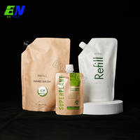 Pochettes à bec verseur en papier kraft écologiques Doypack pour jus et liquides