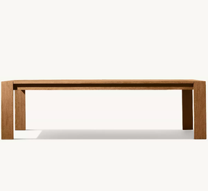 Juego de Mesa y Sillas de Comedor Rectangular de Madera Maciza de Diseño Moderno Americano <span class=keywords><strong>MARBELLA</strong></span> para Exteriores, para Sala de Estar, Hotel, Villa - Product Image 1