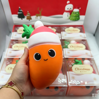 Jouet géant anti-stress en forme d'aubergine en TPR, vente en gros, jouet sensoriel géant de Noël en TPR, Squishy Fidget