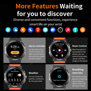 Nouveau GPS extérieur pour hommes Smartwatch IP68 résistance à l'eau profonde oxygène du sang suivi du sommeil AK17G Support boussole fonction e-mail - Product Image 6