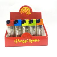 Briquet publicitaire personnalisé avec logo, design classique, briquet en plastique transparent pour fumer avec ISO