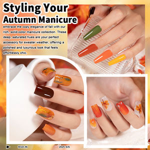 Ensemble de vernis à ongles en gel végétalien BOZLIN Série Automne 2026, sans HEMA ni TPO, vernis à ongles en gel UV, prix d'usine, vernis à ongles en gel haute pigmentation - Product Image 2