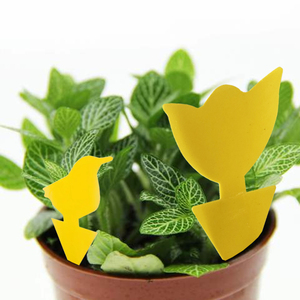 Piège à mouches des fruits jaunes compact et portable, petite taille, gain de place, adapté aux plantes en pot et aux petits jardins - Product Image 3