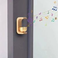Sonnette de porte en bois de laiton massif avec bouchon de courant d'air de printemps Accessoires de réfrigérateur fabriqués à la main Cadeaux Cloches Carillons éoliens pour la décoration intérieure