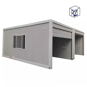 China Modular Garage Storage 2 Cars Steel Structure Sandwich Panel Sliding Door Customized Size Toilet Use Modern Design Hot - Product Image 3