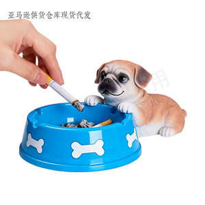 Cendrier Pug Ludique - Figurine Sculptée Personnalisée, Accent Osseux, Idéal pour la Décoration de Bureau, Maison ou Table de Bar & Cadeaux pour Amateurs d'Animaux - Product Image 5