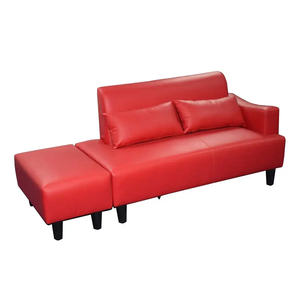 Low price best selling classic sofa set cheap brick red leather sofa set