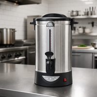 Distributeur d'eau chaude commercial 35L 2500W en acier inoxydable, urne électrique pour hôtel, café, restauration