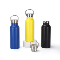 Botella de Agua Deportiva Estilo Americano Sin Plástico, Termo de Acero Inoxidable de Doble Pared con Aislamiento Térmico al Vacío