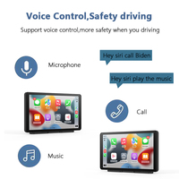 Radio para Auto de 7 Pulgadas con CarPlay Inalámbrico, Android Auto, GPS, WiFi, Reproductor Multimedia con Soporte para Cámara Trasera