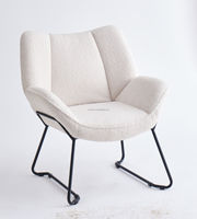 Rembourré Moderne Nordique Tufté Canapé Chaise Tissu Velours Fauteuil Salon Métal Jambes Canapé Chaise KD Grand Chargement Accent Cair