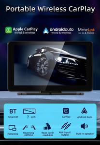 2025 Cuatomization Android 11 13 7 pulgadas REPRODUCTOR DE DVD para coche entretenimiento Universal 1920*1080 IPS pantalla táctil Monitor de coche - Product Image 2