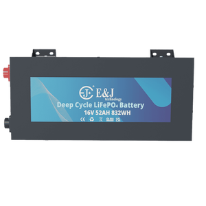 EJ 16V 52Ah IP65额定船用电池组仪表等级LiFePO4智能BMS蓝牙监控铝壳3年 - Product Image 3