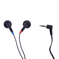 Vente directe usine – Écouteurs intra-auriculaires filaires stéréo jetables avec prise jack 3,5 mm pour bus, avion, guide touristique, étanches IPX3