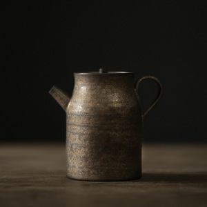 Handmade Pottery Teapot Cylinder Shape With Lid Kung Fu <b>Tea</b> <b>Set</b> Afternoon <b>Tea</b> Ceramic Filter Teapot - Product Image 1
