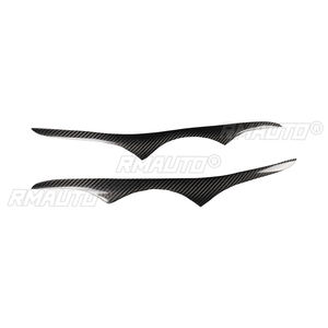 1 par de cubiertas decorativas para faros delanteros de coche, de fibra de carbono real, para BMW E92 E93 335I 2006-2012 - Product Image 1