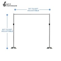Topfinger vente en gros, cadre en aluminium personnalisé, fête d'anniversaire, support de toile de fond, tuyau et drapé à vendre