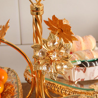 Plateau à fruits en verre trempé de qualité supérieure à 3 niveaux, support de présentation de gâteaux, accessoires pour mariage et fêtes, fournitures festives, support pour desserts et en-cas