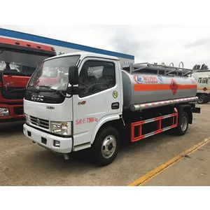 Cheap Dongfeng 4x2 tank fuel truck 5000 liters mobile fuel refill truck for sale