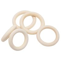 Unfinished Natural Solid Wooden Rings Pendant for Crafts