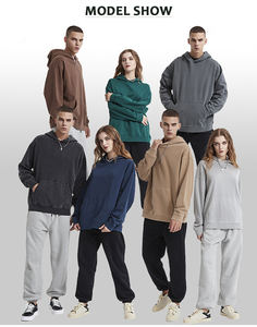 Oem 500 Gsm Logo Imprimé pour Hommes Marque Privée Sweats à Capuche Personnalisés Poids Lourd 100% Coton Unisex Plain Essential Oversize Hoodies - Product Image 4