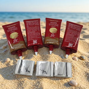 เอสเซนส์กันแดดแบบส่วนตัว NMN Cover Plus SPF 50 บรรจุในหลอดพลาสติกทรงรีแบบยืดหยุ่น พร้อมฝาเกลียวเคลือบเงินแบบแบนพิเศษ - Product Image 4