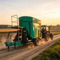 Anhänger-Vertikalmischer für TMR-Futter Großkapazitäts-Totalmischfuttermischer für Rinder- und Schafzucht