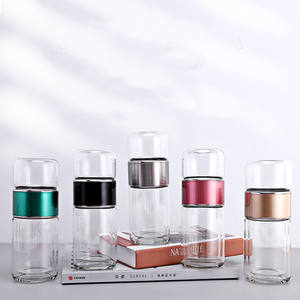 ขวดน้ำแก้วสองชั้น,ขวดชาและน้ำแยกชาแก้วพร้อมที่กรองชา - Product Image 5